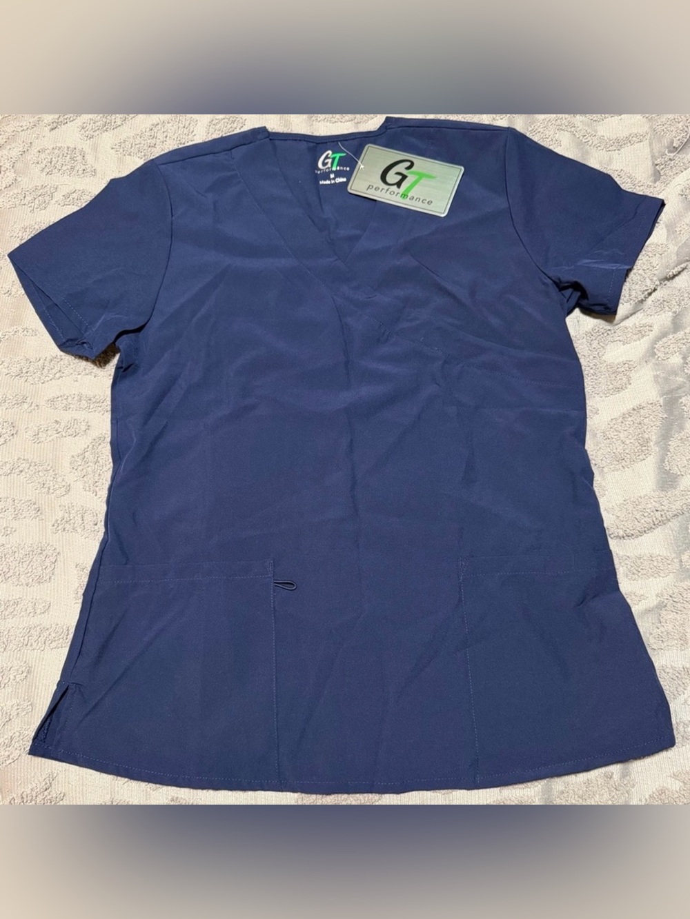 GT Performance Navy Blue Scrub Top Women's Size Medium